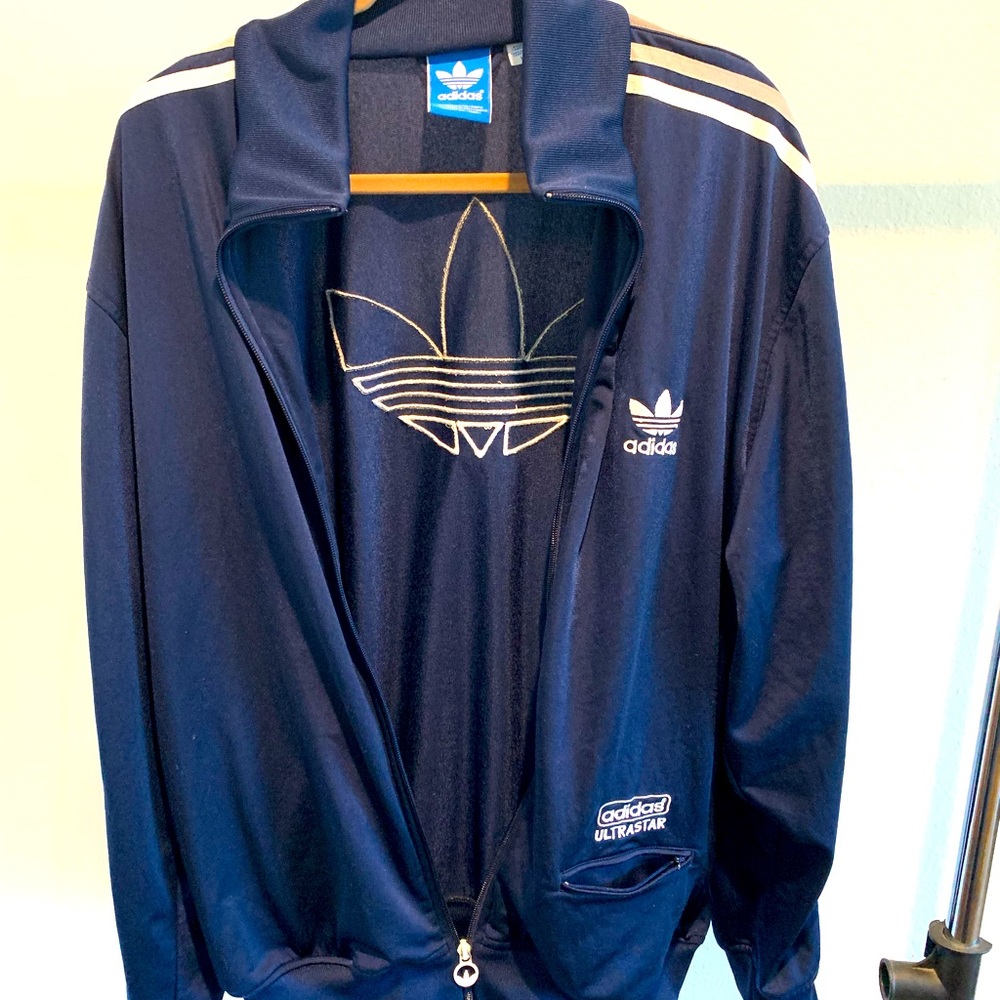 Adidas Ultrastar Jacket Navy Blue Size Lg